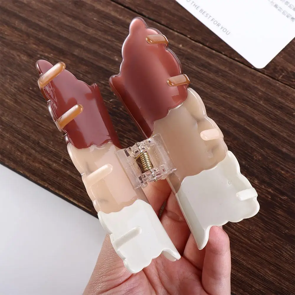 

Cute Party Animals Letter Ins Ponytail Holder Large Hairpin Women Hair Clip Acetate Dog Hair Claw Puppy Dog Korean Shark Clip