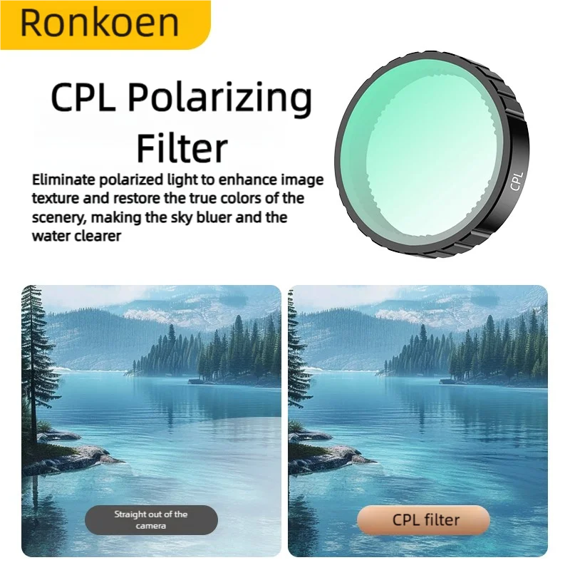 Ronkoen ND CPL Filter für DJI OSMO Action4/5Pro Action Kamera Zubehör CPL ND8 ND16 ND32 Objektiv Set Aluminium legierung Rahmen