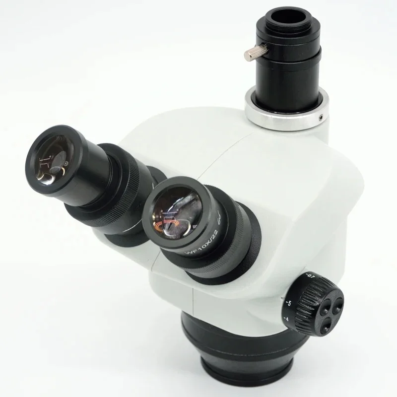 3.5X-100X Simul-Focal Stereo Trinocular Microscope Head + WF10X/22mm Eyepiece Rubber Cocver