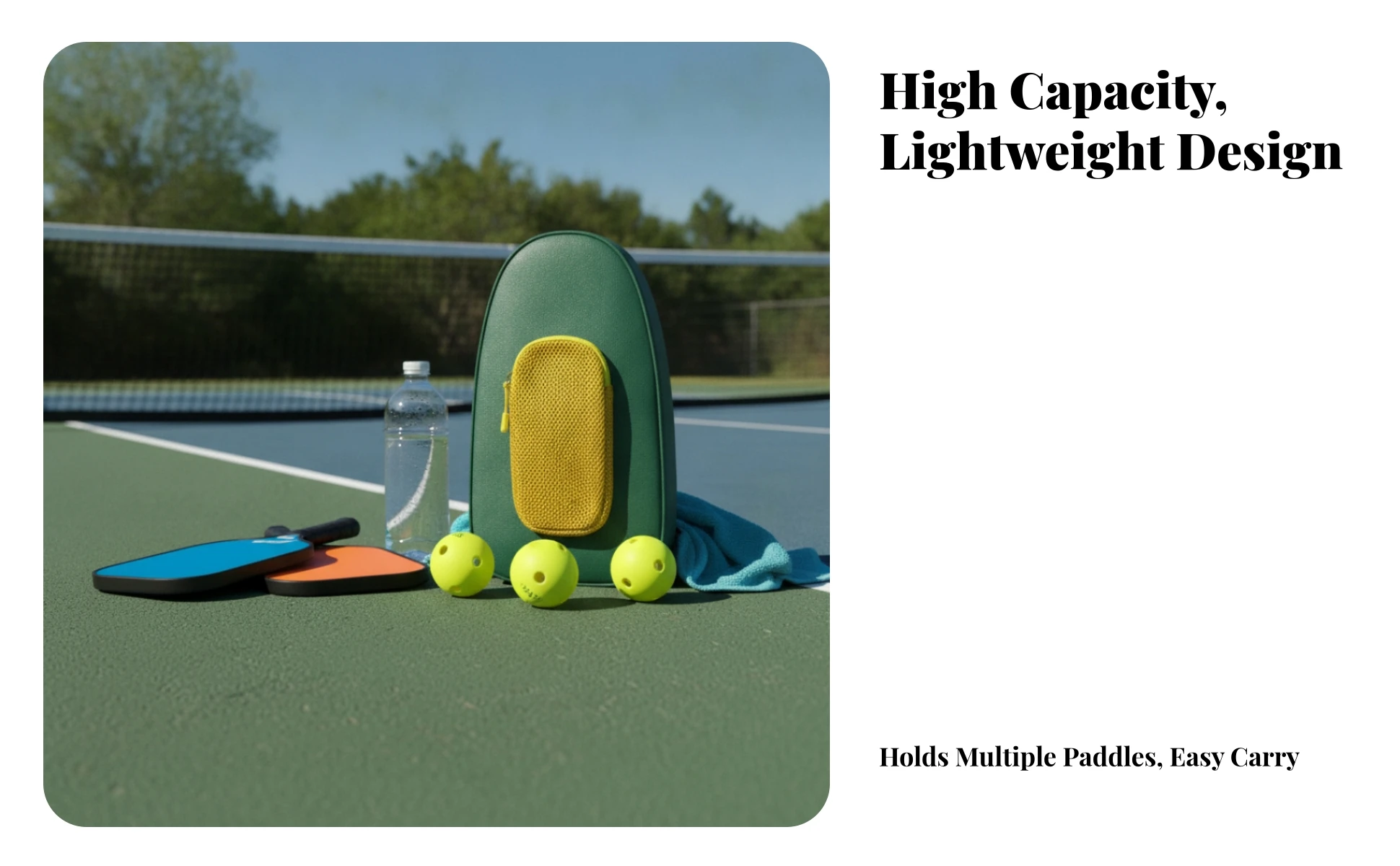 Waterproof Pickleball Storage Backpack Long-Lasting Athletic Carrier Pickleball Backpack Sports Pack Anti-Scratch