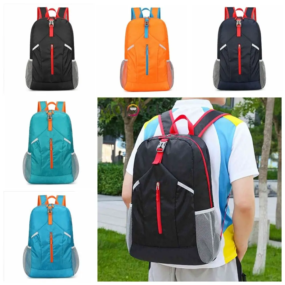 

Складной рюкзак большой емкости на молнии, спортивный рюкзак, легкая нейлоновая сумка с сумками для хранения на шнурке, сумка на плечо для улицы