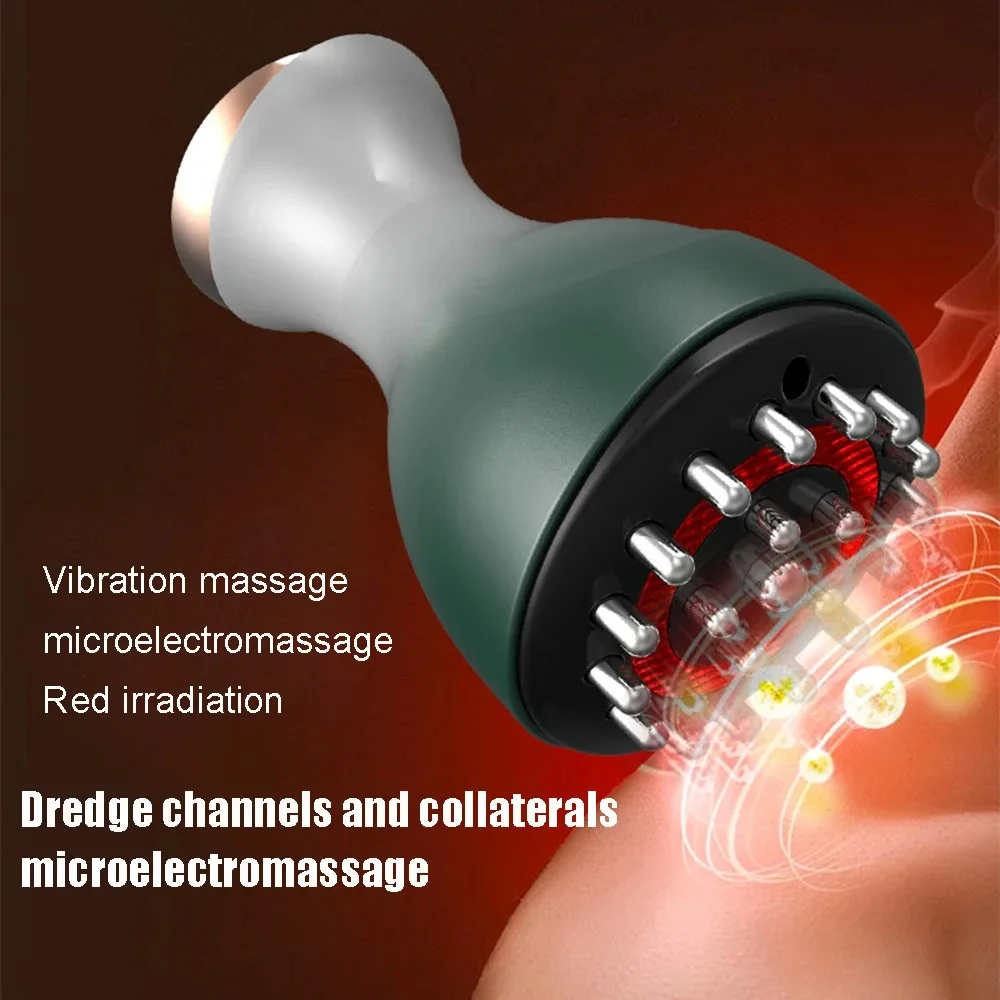 

Electric Meridian Brush Massage Body Massager Relax Rechargeable 9 Levels Vibration for Reduce Stretch Marks Cellulit