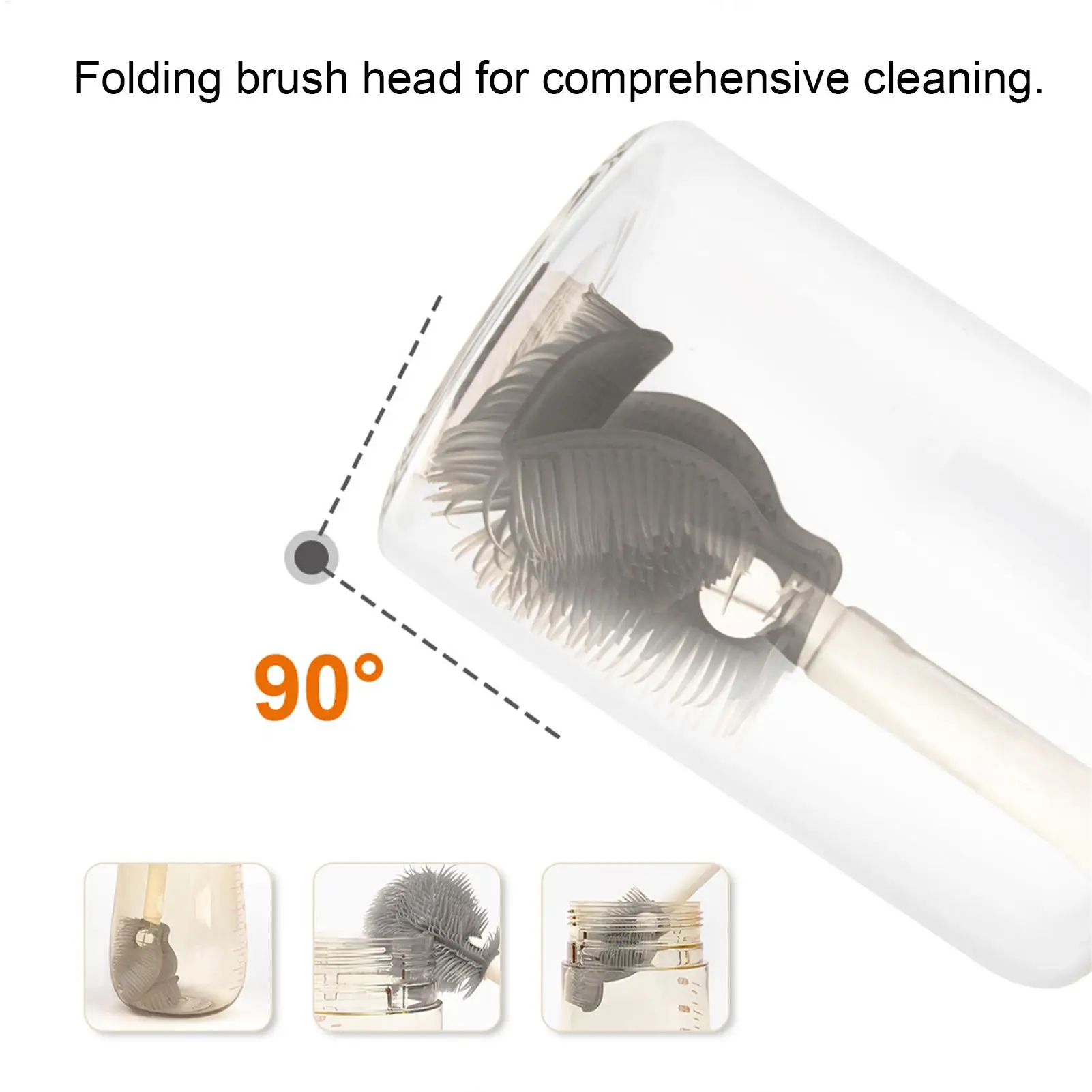 

Bottle Brush Kit With Drying Rack Cups Cleaning Tools Water Bottle Cleaner Brush For Lids Straws Nipple Breast Pumps Breast Milk