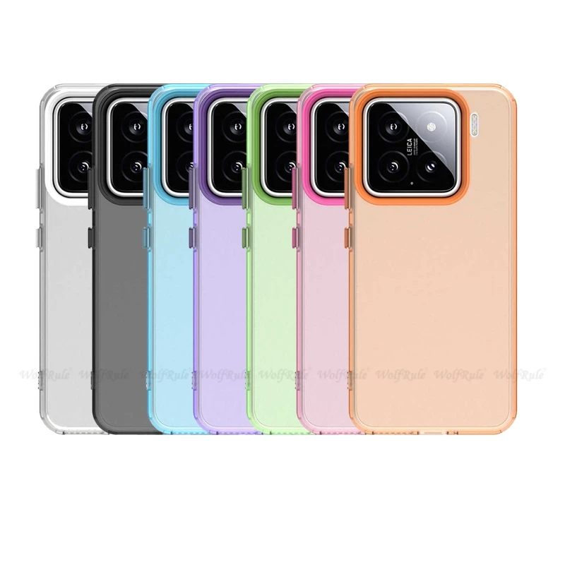 For Xiaomi 15 Case Cover Xiaomi Mi 15 Capas Shockproof Bumper Transparent Colour Frosted Matte Clear Fundas Xiaomi 15 Xiaomi15