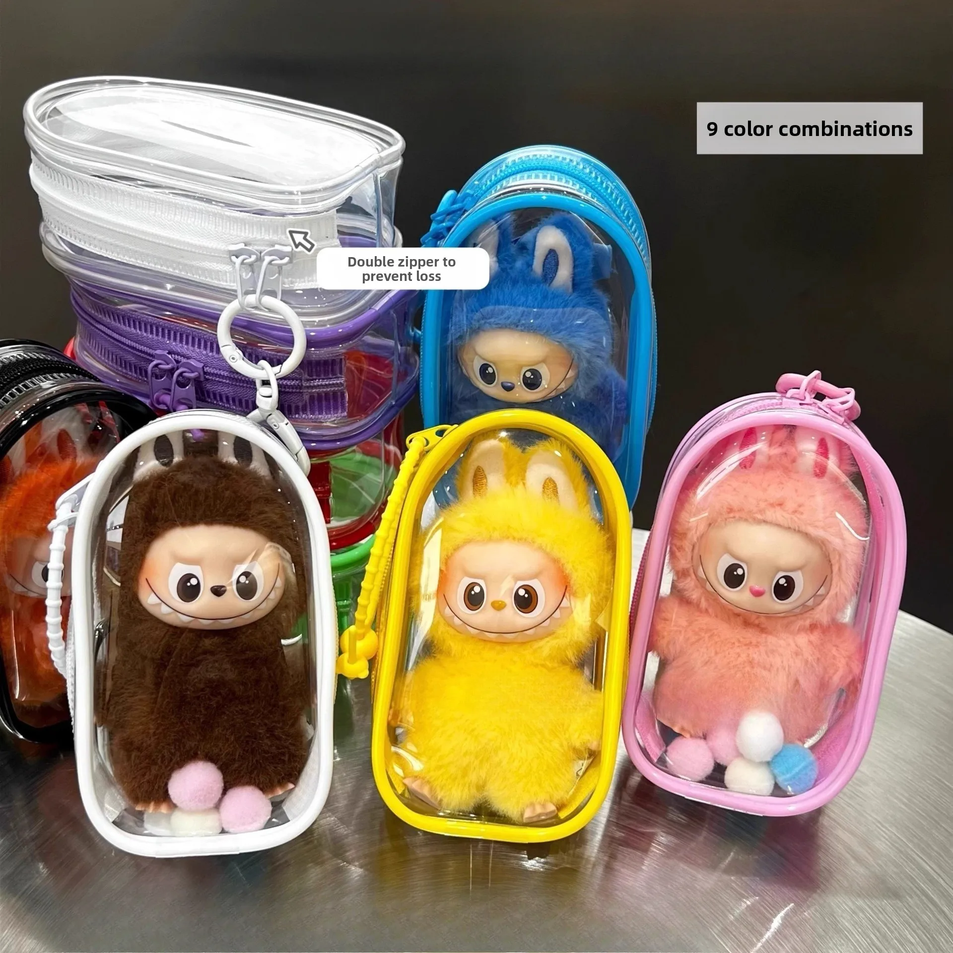 Labubu 4.0 Universal Password Fourth Generation Series Protective Cover 10cn Doll Bag Transparent Dust Cover Storage Bag