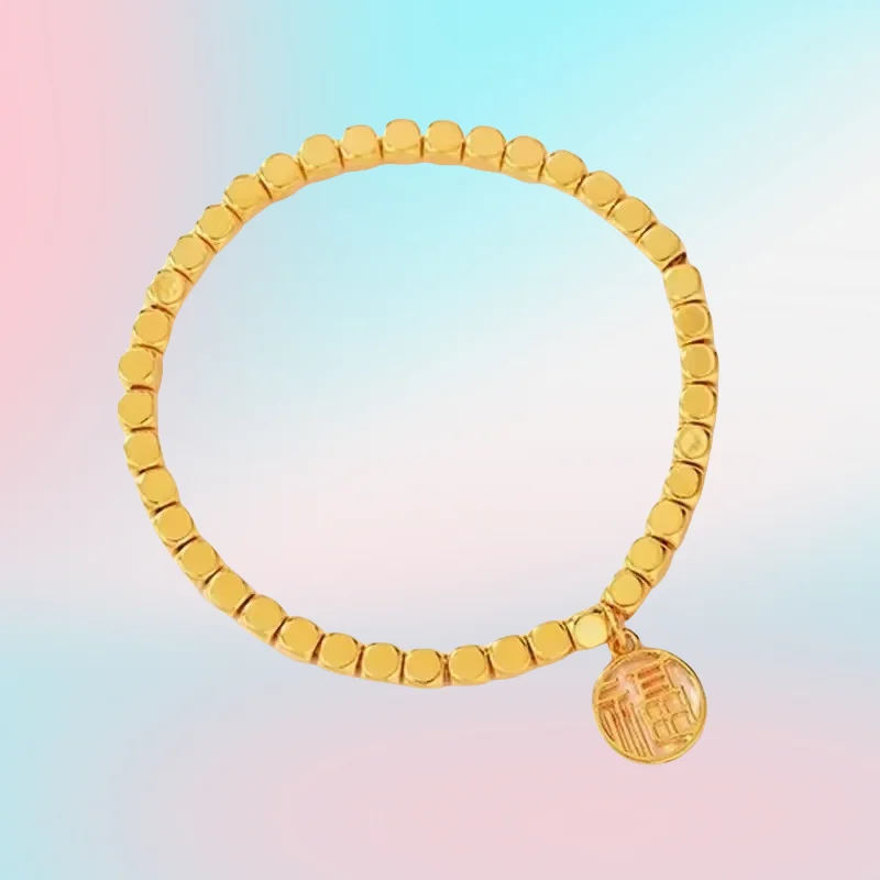 

new 9999 real gold 24K Naf bracelet. Fortune bracelet