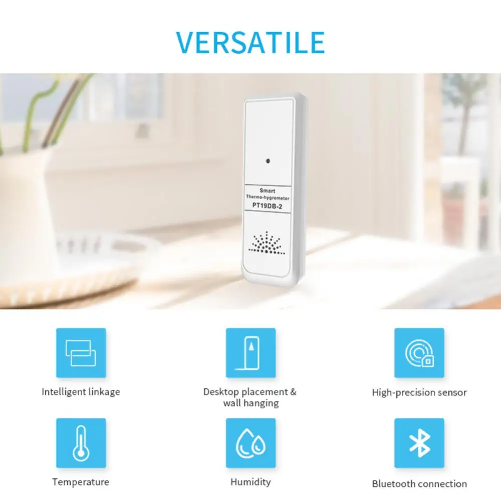 Tuya Smart Outdoor Temperature Humidity Sensor -20℃-70℃ Detection Range Mobile App Remote Monitoring Support Bluetooth Gateway