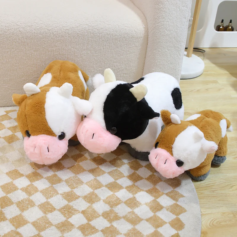 

Simulation Cute Cartoon Cow Plush Toys Soft Stuffed Animals Pasture Dairy Cattle Baby Appease Dolls for Kids Boys Birthday Gifts