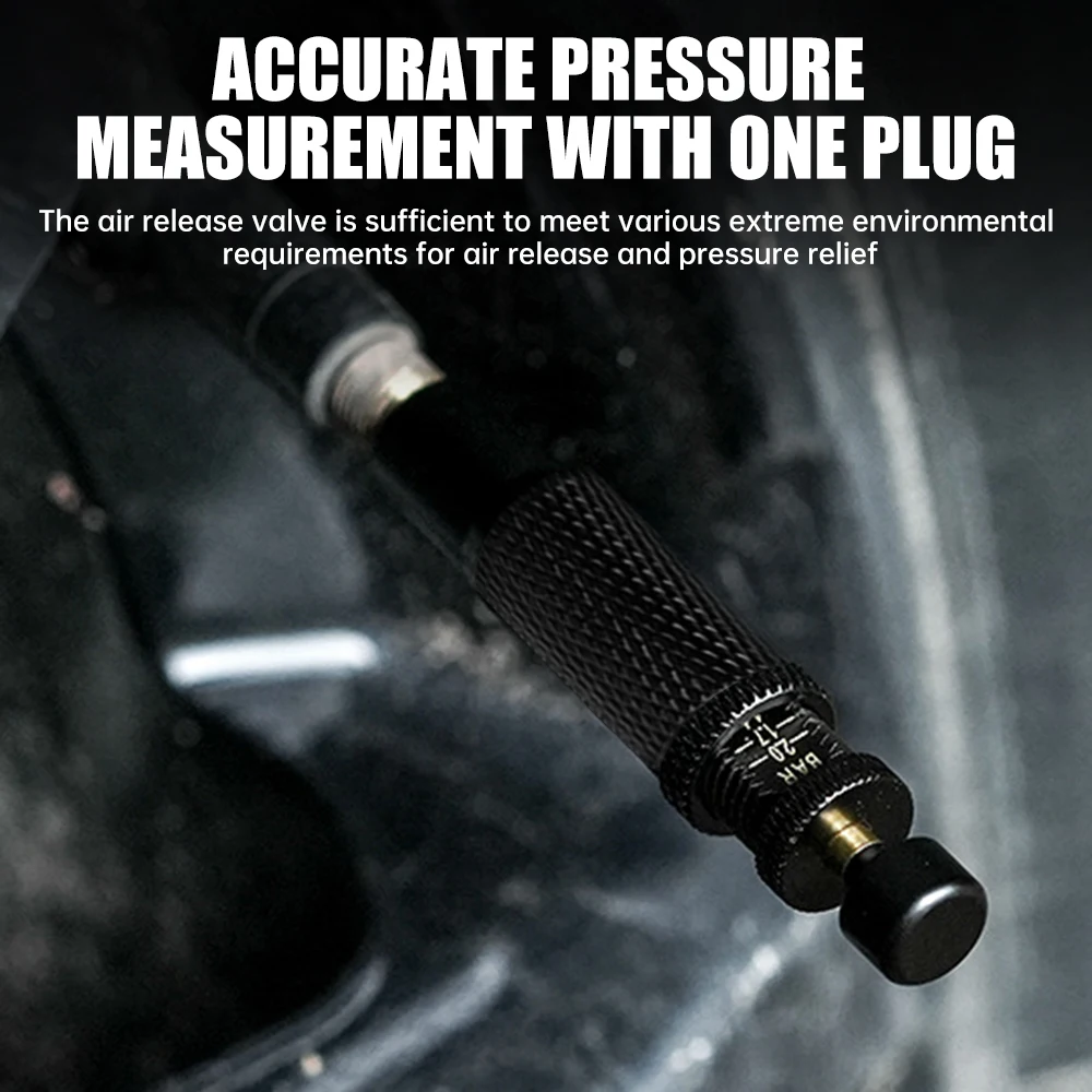 Nuovo kit valvola di sgonfiaggio pneumatici con arresto automatico regolabile Kit di strumenti di sgonfiaggio pneumatici avvitati Set per veicoli Moto fuoristrada 4x4