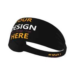 Custom Custom Your Design Here Sports Sweatband for Cycling Personalized Customized Logo Printed Quick Drying Headband Men Women