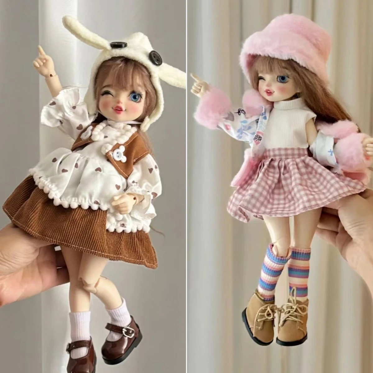 Fashion Cute 30cm Doll Clothes Replacement Clothing 1/6 BJD Doll Outfit Set Girl Toy Gift Doll Accessories