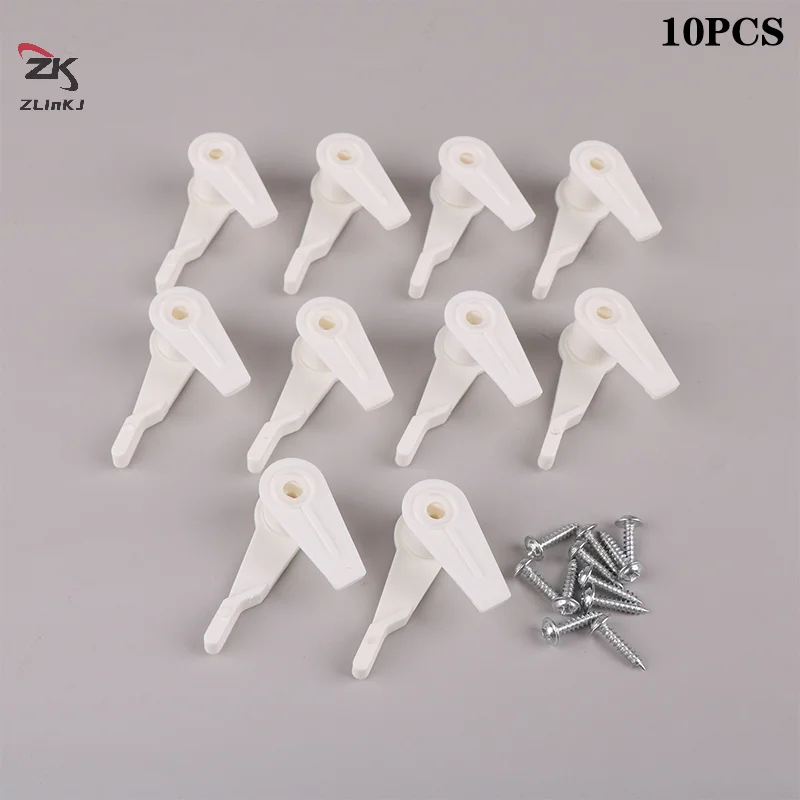 10pcs Ceiling Light Clip Clamps With Screws Lampshade Fixed Clamp Plastic Buckle For LED Fixture Ceiling Lamp Lighting Accessory