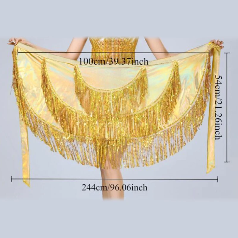 Donne eleganti gonne con nappe di danza del ventre latina Samba Rumba sexy paillettes con frange gonna da ballo festival costume da spettacolo teatrale