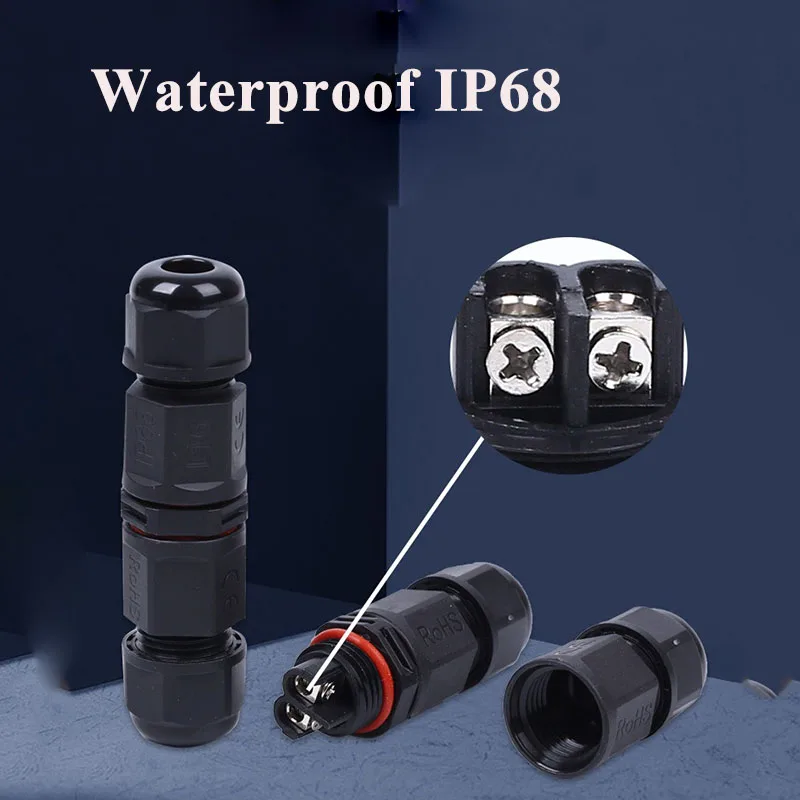 M12 Waterproof Connector IP68 2 3 4 5 6 Pin M16 3 Way Outdoor Wire Connector M20 Cross Shaped 4-way Screw Wiring Junction Box