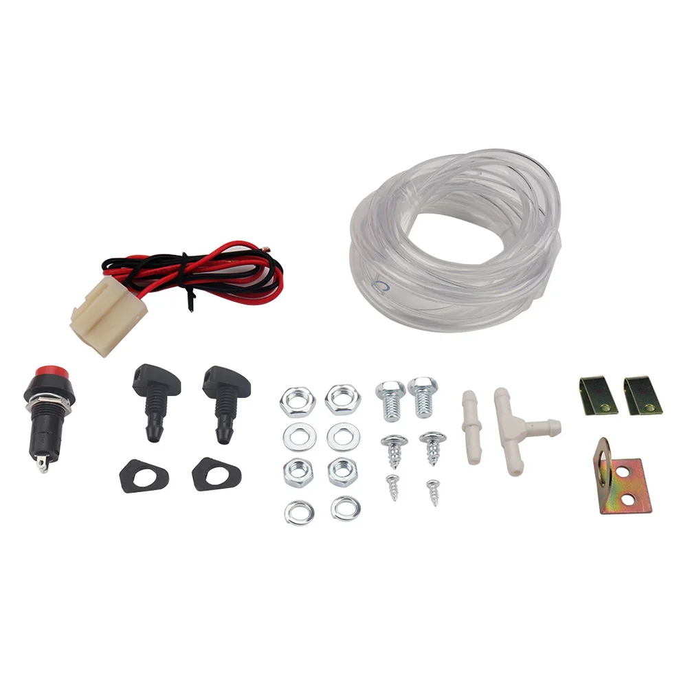 1.5L 12V Universal Windscreen Washer Bottle Tank Pump Wiper System Reservoir Kit Fluid Nozzle Sprayer Car Windshield Clean Tools