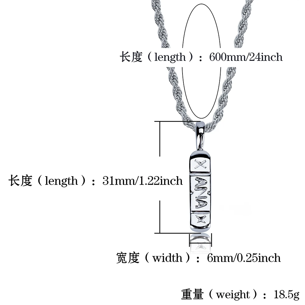 TOPGRILLZ Hip Hop Trendy Schmuck Gold Farbe Messing Xanax Pille Anhänger Halskette Charme Für Frauen Männer Mit 24 "30" Seil Kette – Detail 8