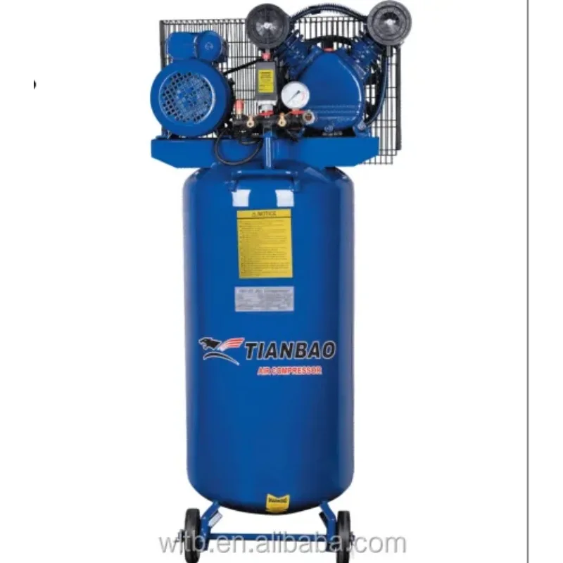 

TIANBAO LVA-65 Vertical Type Blue Color 2.2KW Piston Vertical Air Compressor For Food & Beverage Shops