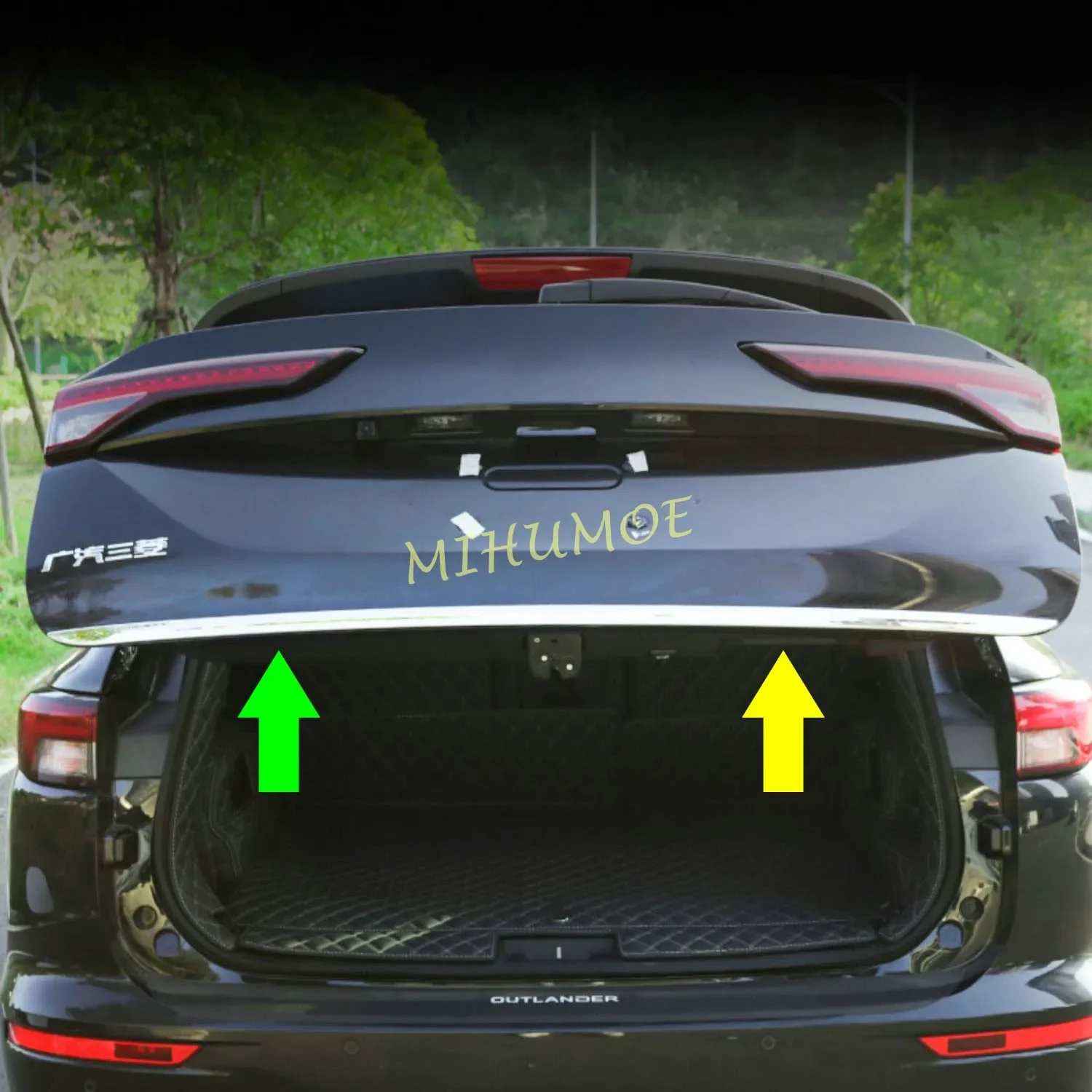 Stainless Steel Car Rear Trunk Tailgate Molding Cover Trims For Mitsubishi Outlander 2022 2023 2024 2025 2026 Accessories