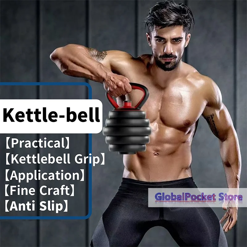 Poignée de kettlebell réglable pour haltères, plaques de poids, barre de musculation, balle lestée, idéale pour la maison et le fitness