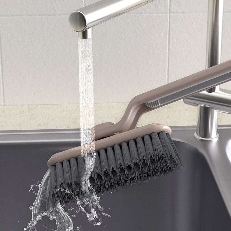 Rotating Multifunctional Crevice Cleaning Brush With Stiff Bristles Two-in-one Bathroom Tile Floor Crevice Brush With Dead Ends