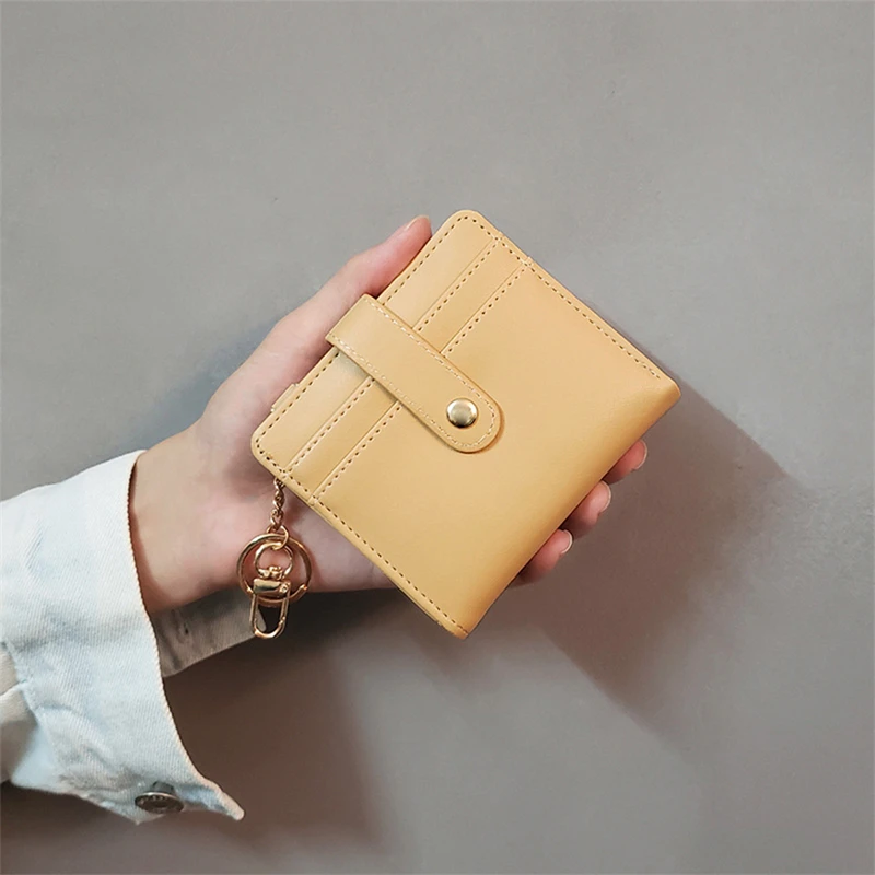 

Women Wallets PU Leather Female Purse Mini Hasp Solid Multi-Cards Holder Coin Short Wallets Slim Small Wallet Zipper Hasp