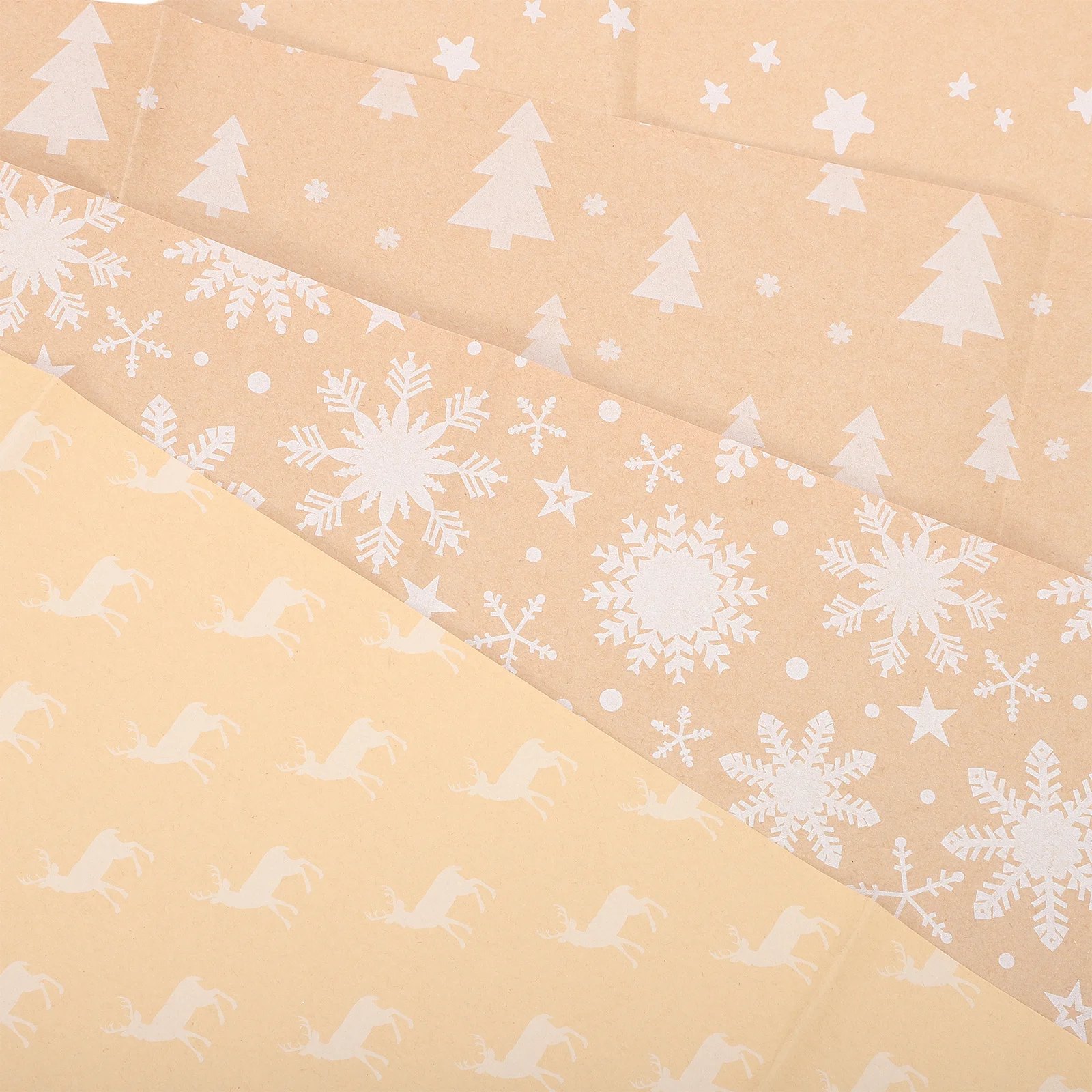 5 قطع من لفات ورق تغليف عيد الميلاد بتصميم احتفالي ورق كرافت متين لهدايا العطلات والحفلات المواد الزخرفية