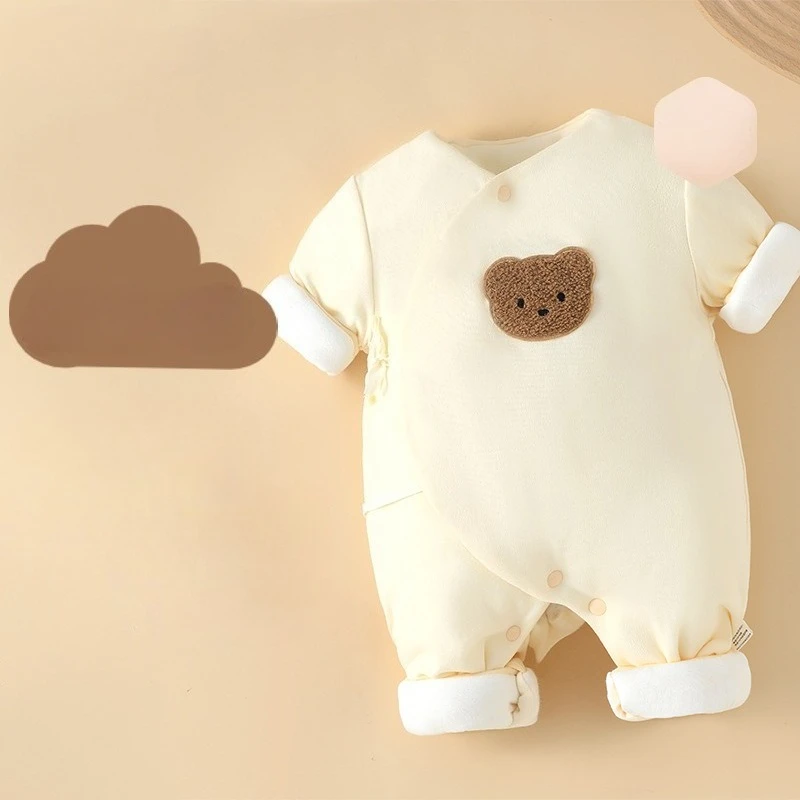 

Зимние комбинезоны для новорожденных | Комплекты одежды для ползания с длинными рукавами из 100% хлопка | Милые детские комбинезоны с мультяшными принтами