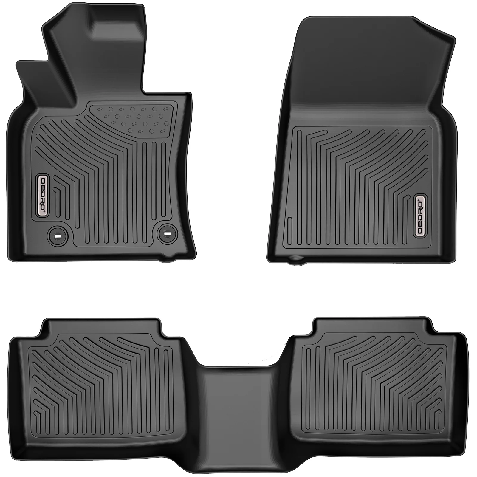 Floor Mats Liners  for 2018-2023 Toyota Camry Standard Models Black TPE Guard 1st and 2nd Row set