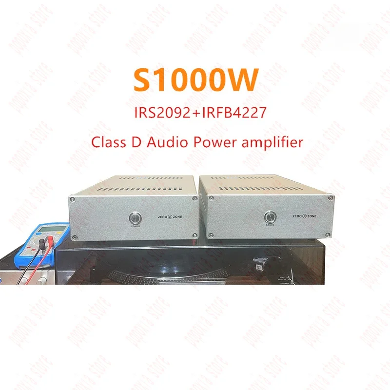 Finished 1000W Mono Hifi Class D Audio Power Amplifier IRS2092  IRFB4227 Amp