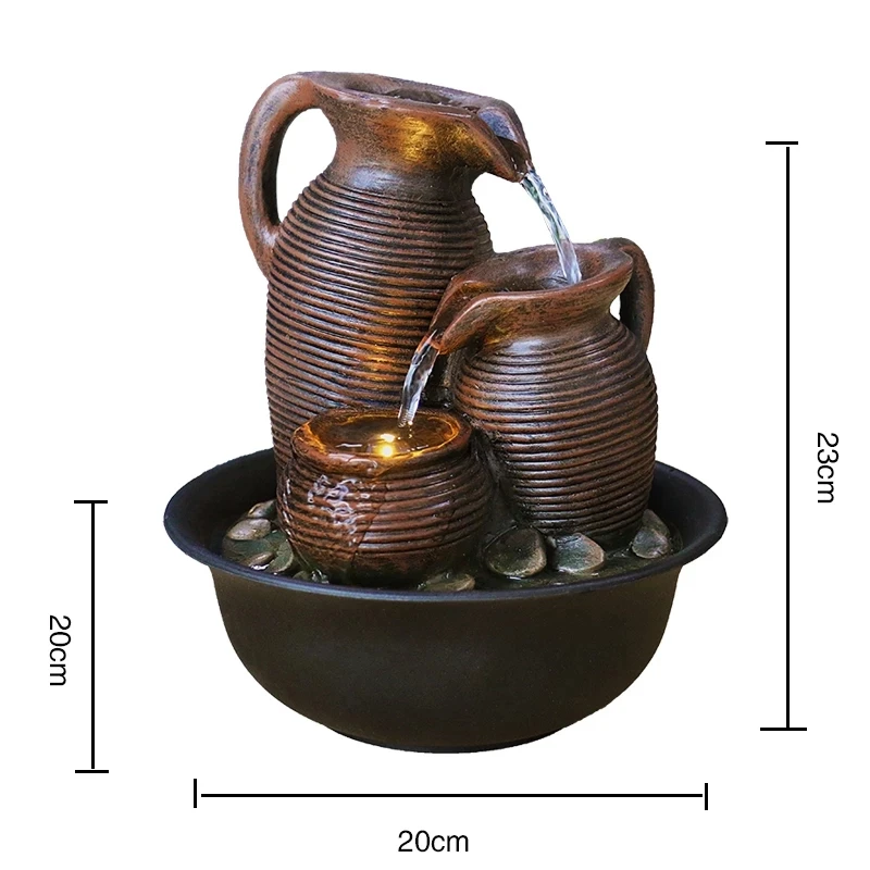 Rilassamento Fontana da tavolo per interni Decorazione combinata da giardino Zen con portacandele tealight Caratteristica per la casa