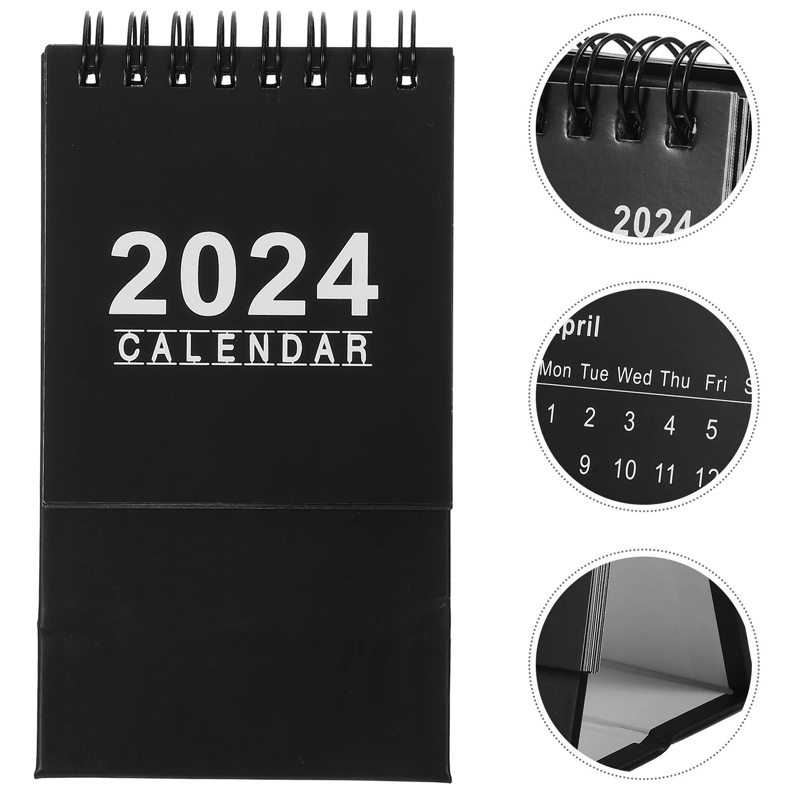 2024 Mini Desk Calendar Small Office Decor Table Desktop Creative Paper Decorative Standing for