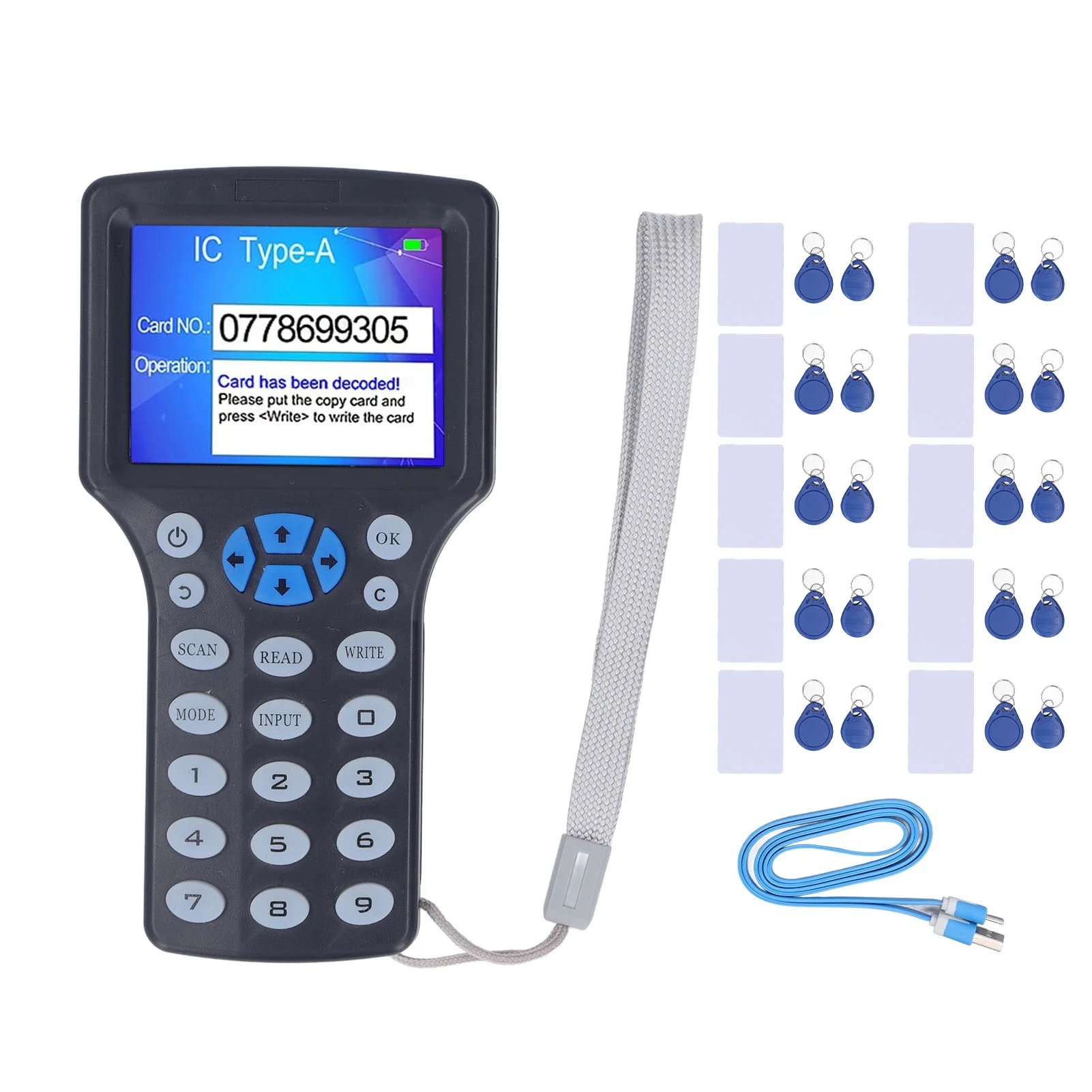 lettore-di-schede-nfc-rfid-nero-con-portachiavi-uid-schermo-a-colori-hd-da-28-pollici-duplicatore-e-copiatore-di-schede
