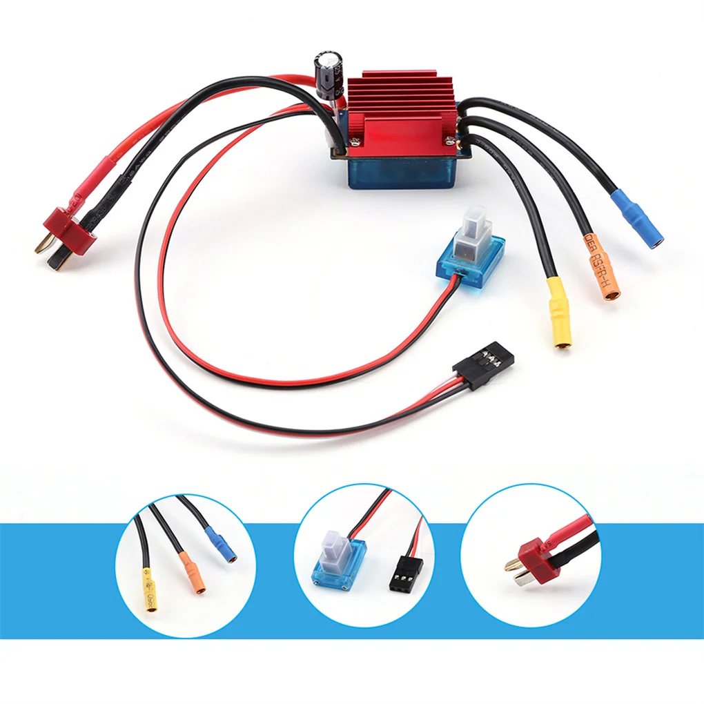 Controlador de velocidad eléctrico sin escobillas S25A S35A, aleación ESC para Axial SCX24 WPL TRX4M FMS 1/16 1/18 1/24 RC, pieza de actualización