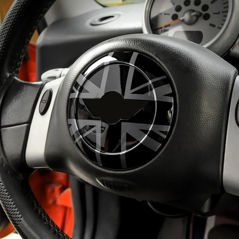 Volant de voiture avec design intérieur dans le style drapeau britannique pour Mini Cooper R50 R52 R53 2001 2002 2003 2004 2005