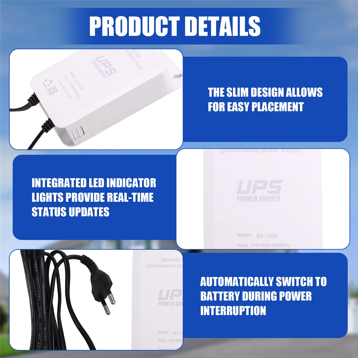 無停電電源装置 12V-2A 無停電電源装置 UPS バッテリーバックアップインターフェイス、セキュリティ