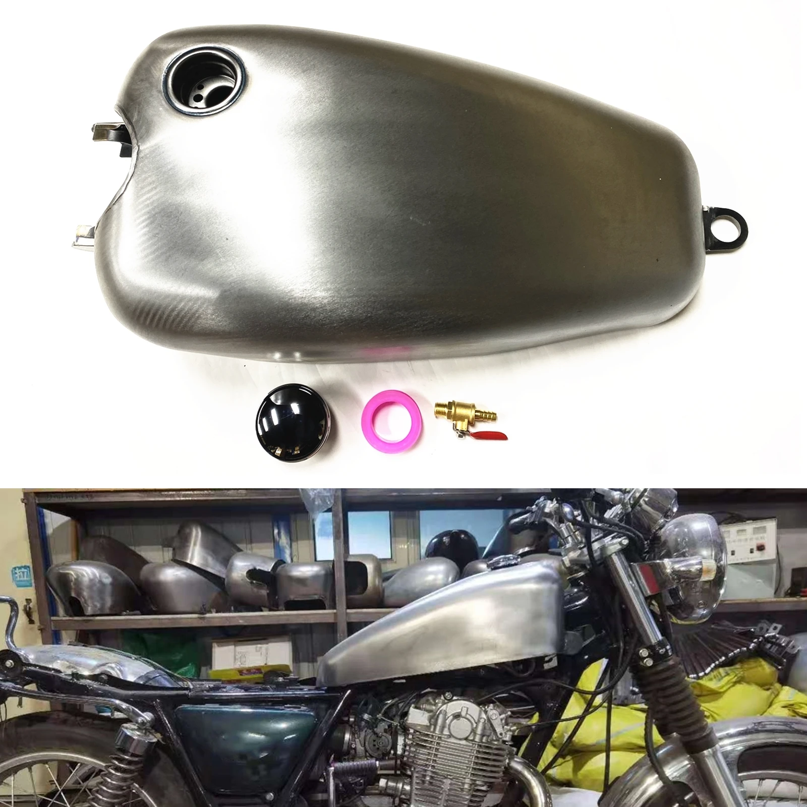 For Yamaha SR 400 500 SR400 SR500 7L Motorcycle Petrol Gas Fuel Tank W/ Oil Cap Switch