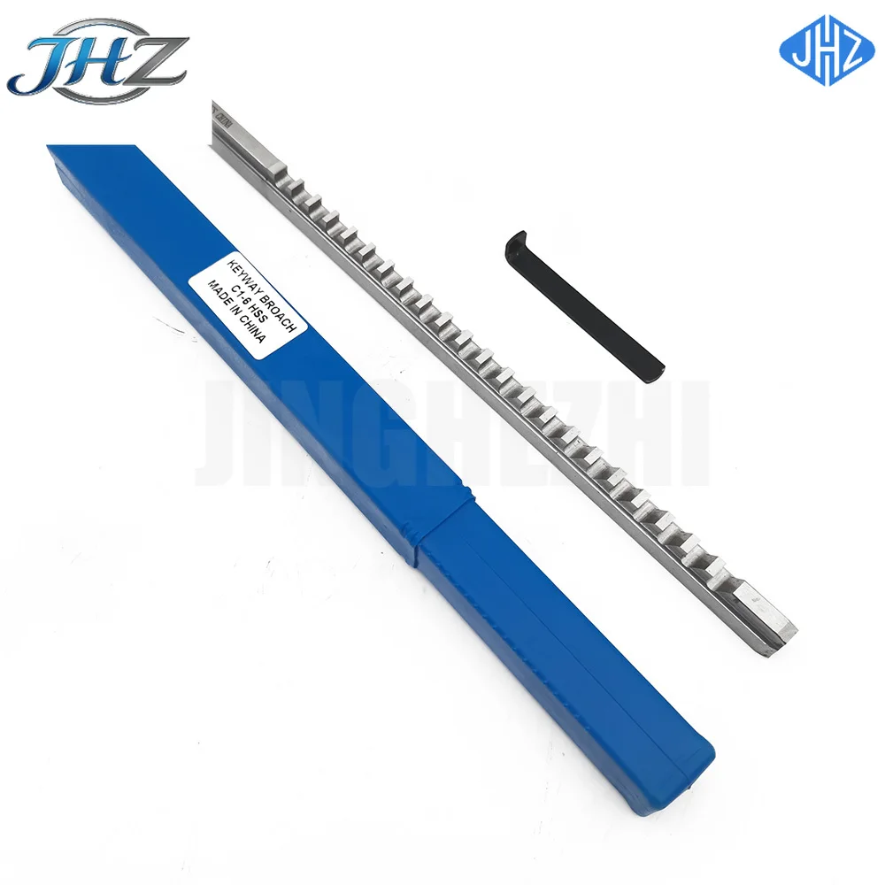 JHZ forKeyway Broach 8mm 6mm 5mm C Push Type Metric Size Broach High Speed Steel Keyway Cutting Tool for  Router knife