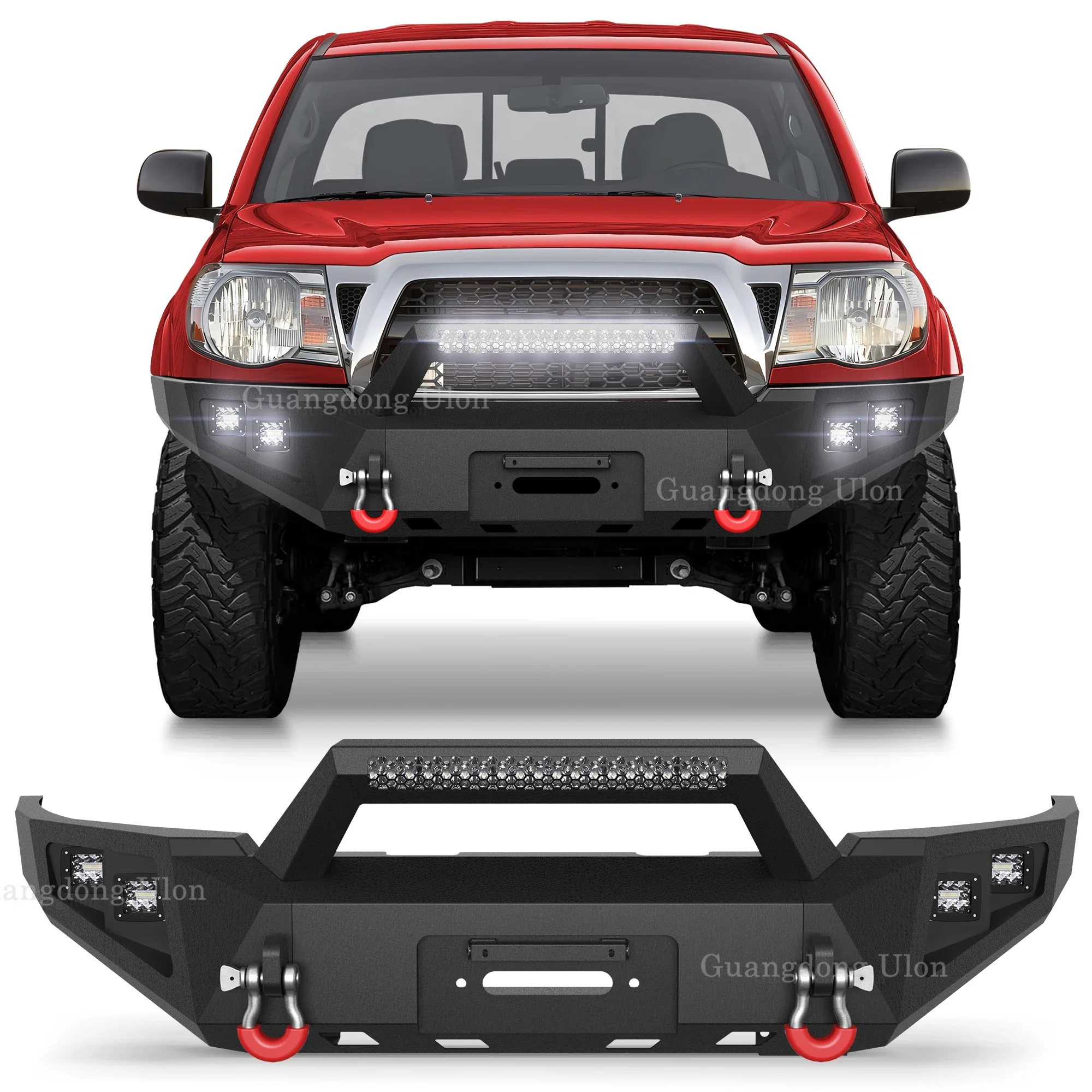 New Product 4x4 Off Road Pickup Bull Bar with LED light Winch Front Bumper  for 2nd Gen Tacoma 2005-2015