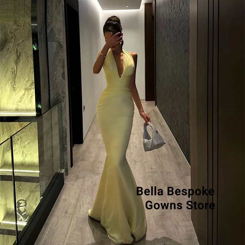 Syrenie Sukienki Wieczorowe Bez Rękawów Plisowane Sukienki Formalne dla Kobiet Eleganckie Suknie Balowe Szyte na Miarę 2025