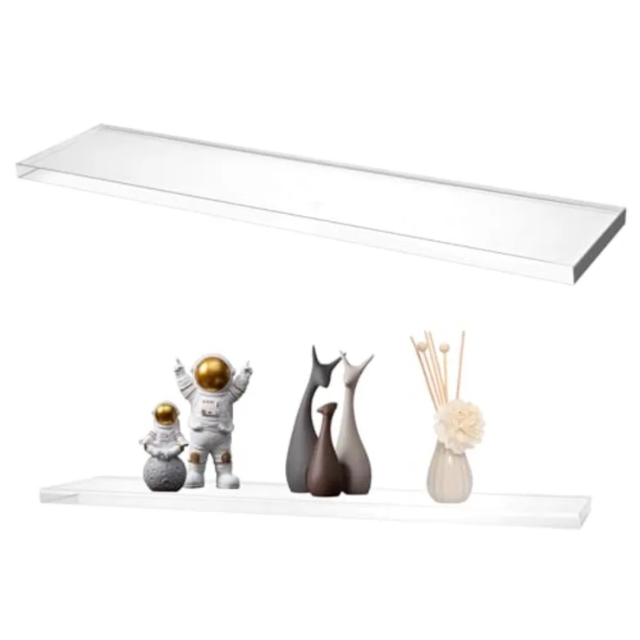 

13 Inch Acrylic Medicine Cabinet Replacement Shelves Bathroom Cabinets Shelves for Living Room Bathroom Kitchen Wall Mounted Me
