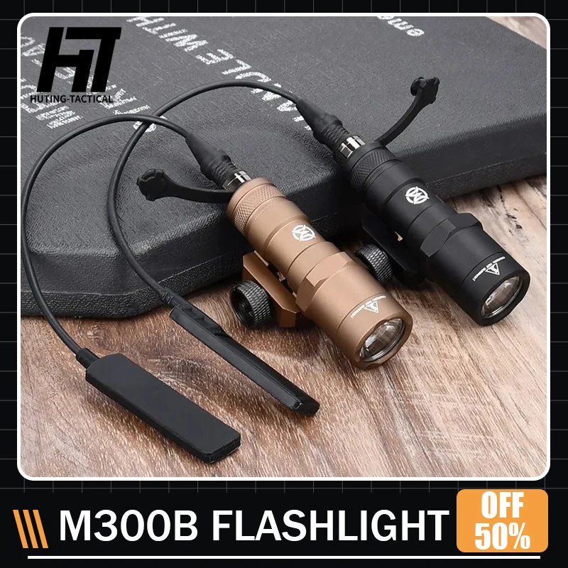 M300B M300 Tacitcal Flashlight 400lm Mini Weapon Scout Hunting LED Light Fit 20mm Rail Wadsn Outdoor Airsoft Hunting Accessories