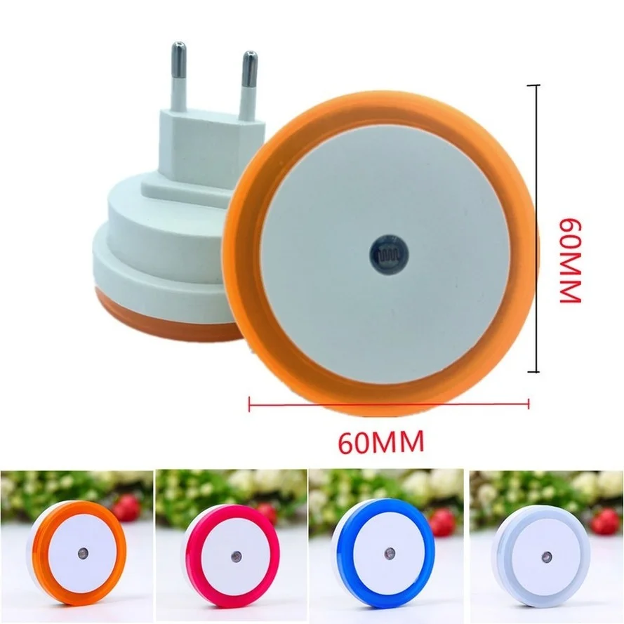 RnnTuu LED Night Light Mini Light Sensor Control 110V 220V EU US Plug Nightlight Lamp for Children Kids Living Lights