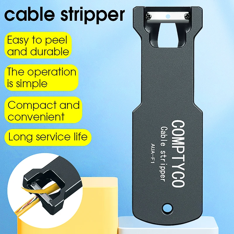COMPTYCO AUA-F1 Optical Fiber Cable Stripper FTTH 8.5/10.4/14MM Fiber Optic Sheath Cutter Slitter Longitudinal Stripping Tool