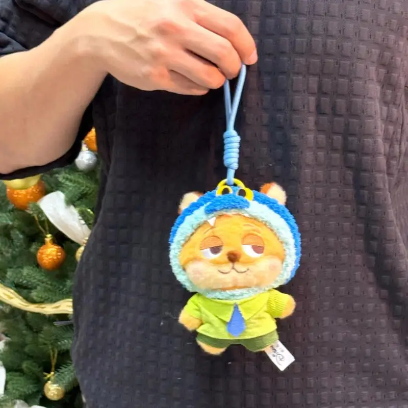Kawaii Disney Zootopia Judy Nick Clawhauser Q Version Gary Attribut Puppe Kopfbedeckung Flauschiger Plüsch Schlüsselanhänger Weihnachtsgeschenk