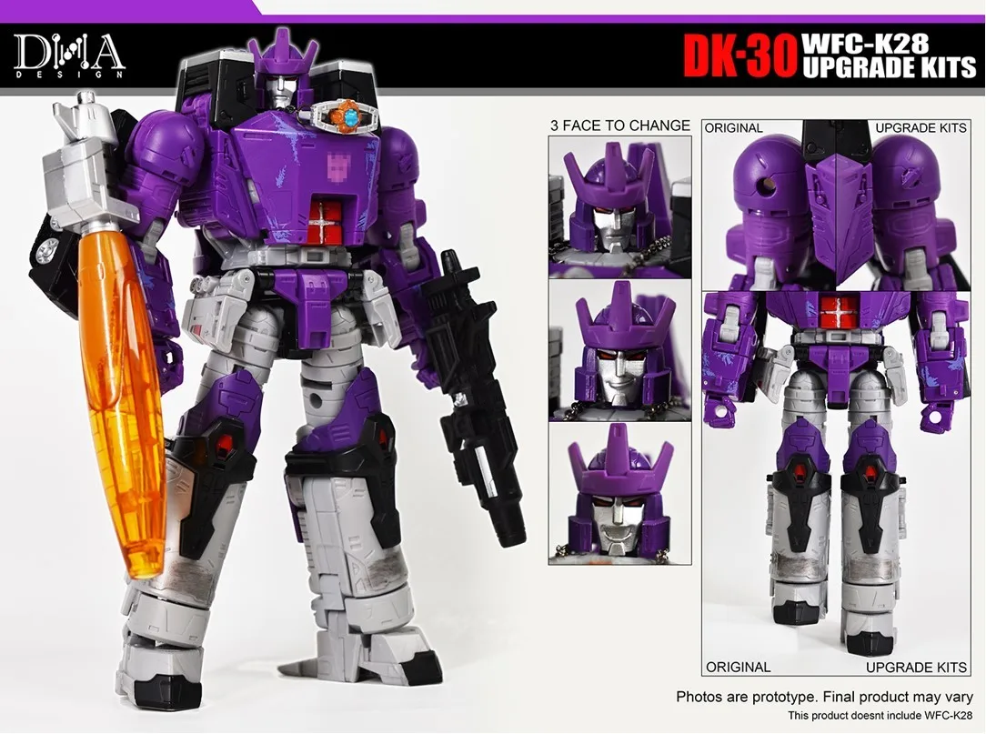 Imagem -04 - Dna Design Dk30 Dk30 Dk-30u Dk-30g Upgrade Kits para Transformação Wfc-k28 Galvatron 3rd Party Action Figures Acessórios