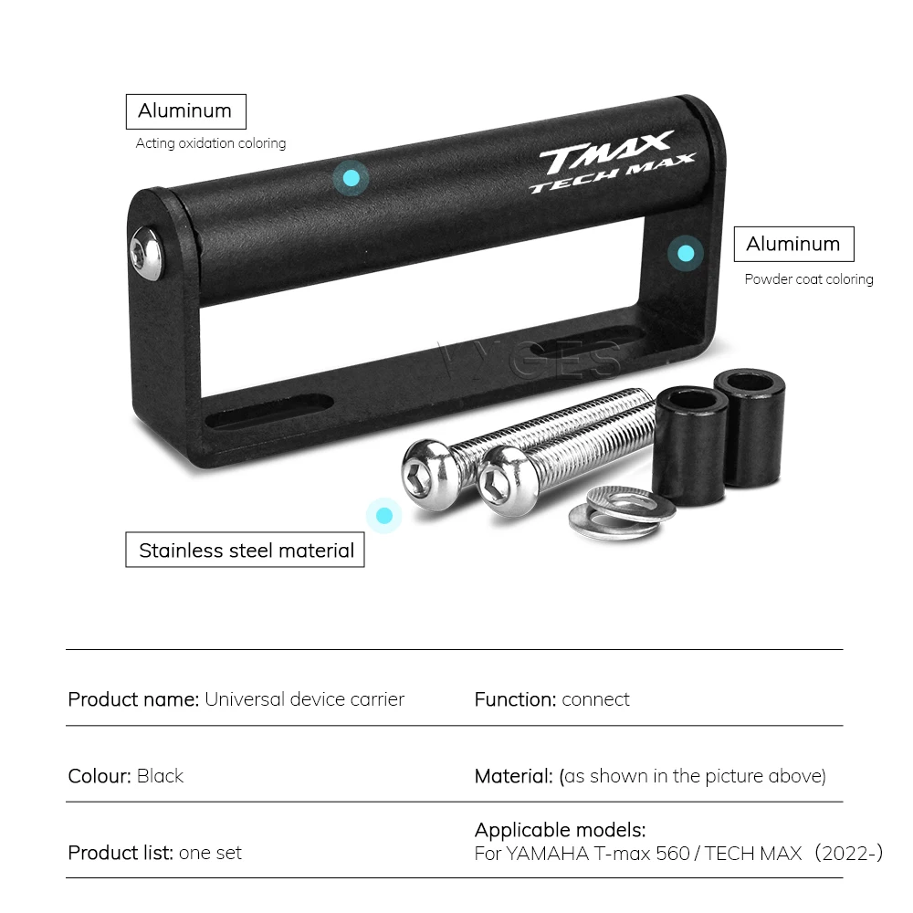 Soporte de navegación para motocicleta, dispositivo de montaje para GPS, compatible con YAMAHA t-max 560, Tmax 560, TECH max 2022