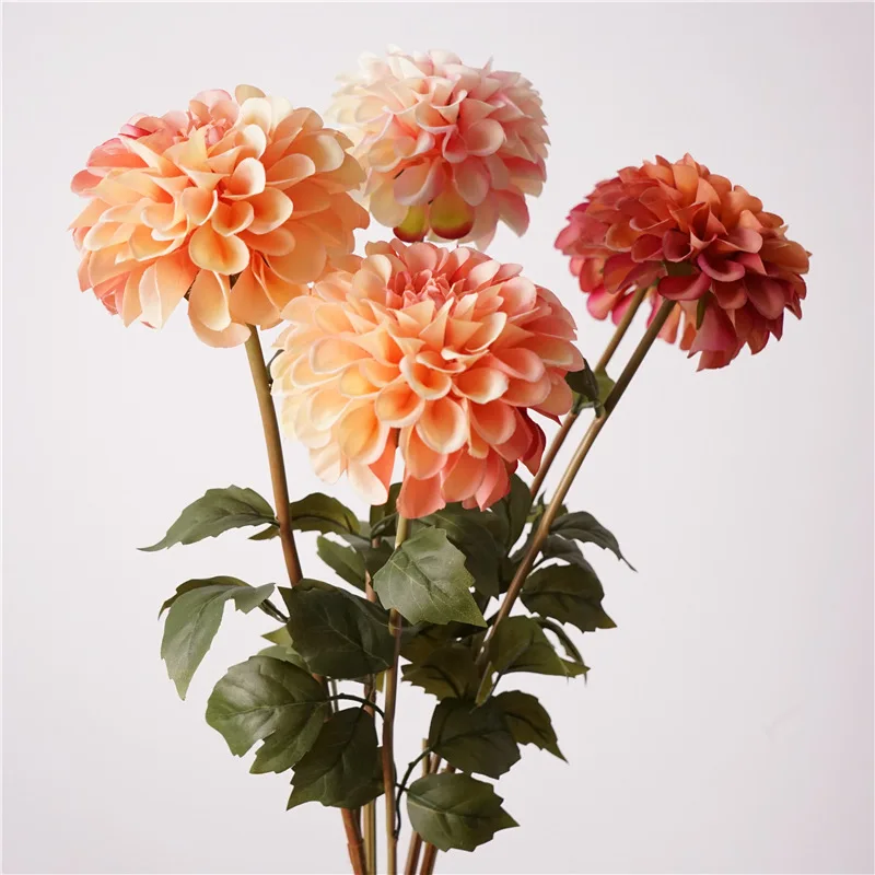 

High Quality Large Chrysanthemum Single Head Fully Open Double Petal Artificial Flowers Home Soft Decoration Wedding Fake Flo...