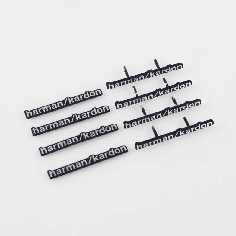 4pcs/lot harman/kardon Hi-Fi Speaker audio Speaker 3D Aluminum Badge Emblem stereo sticker 44x5mm