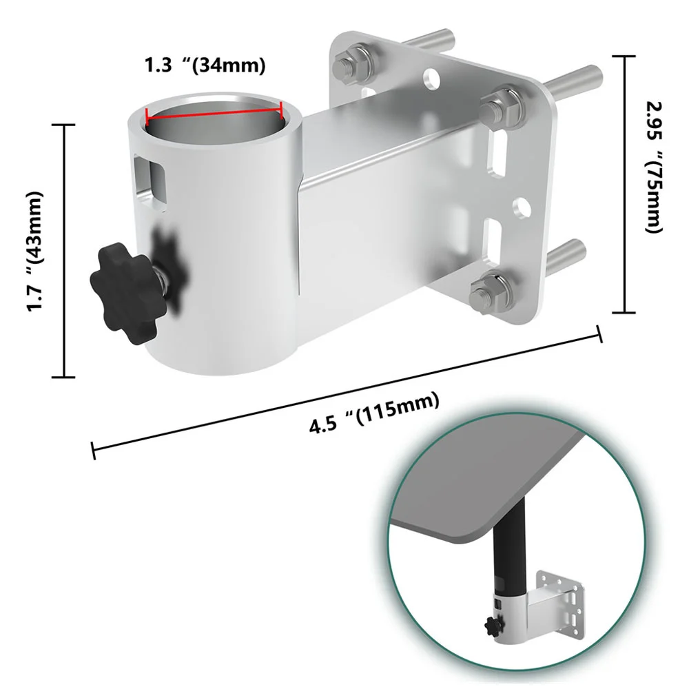 For Starlink V2 Internet Satellite Antenna Bracket and Mounting Kit with Short Wall Mounting Bracket,Locking Holes and Screws