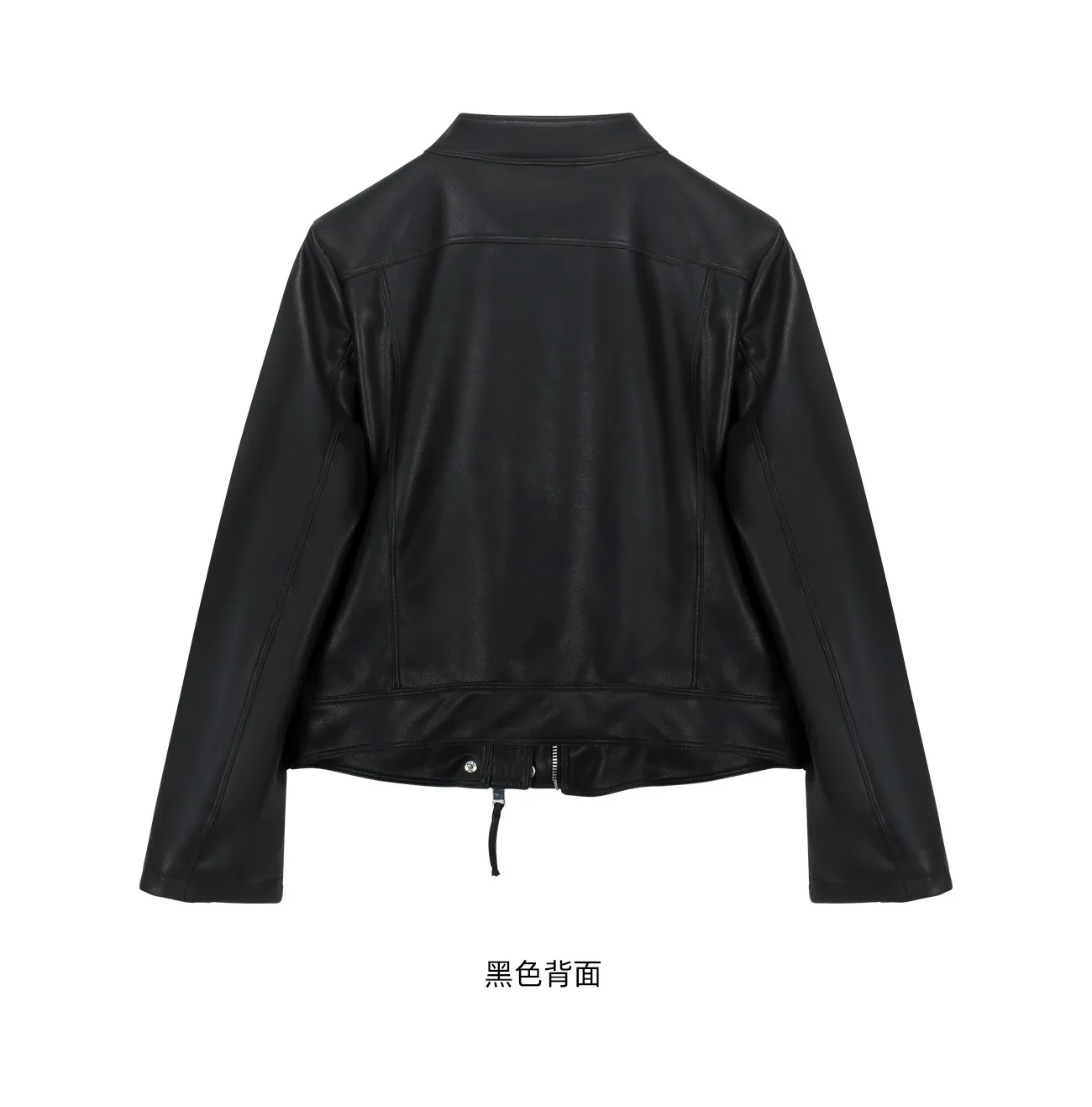 2025 Spring and Autumn New Women's Leather Jacket Stand Up Collar Short PU Jacket